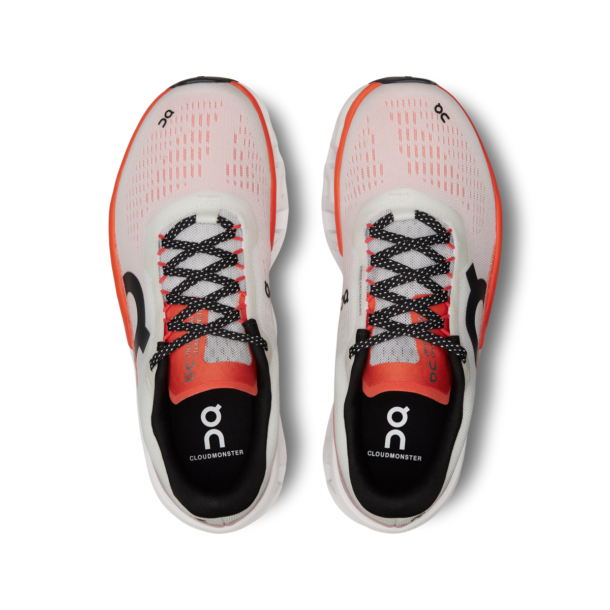 On Running Women's Cloudmonster 2 Shoes - White / Flame On Running