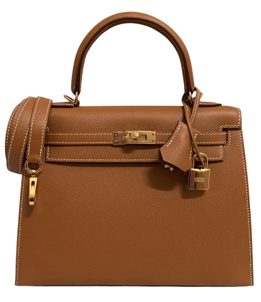 Gold Epsom Sellier Kelly 25 Gold Hardware, 2022 - Crowned Bag