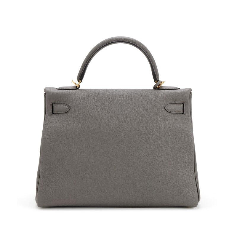 Gris Etain Retourne Togo Kelly 32 Gold Hardware, 2020 - Crowned Bag