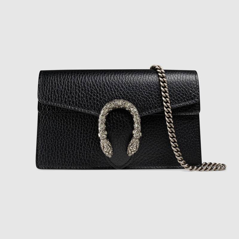 Gucci Dionysus Super Mini Black Leather Bag Gucci