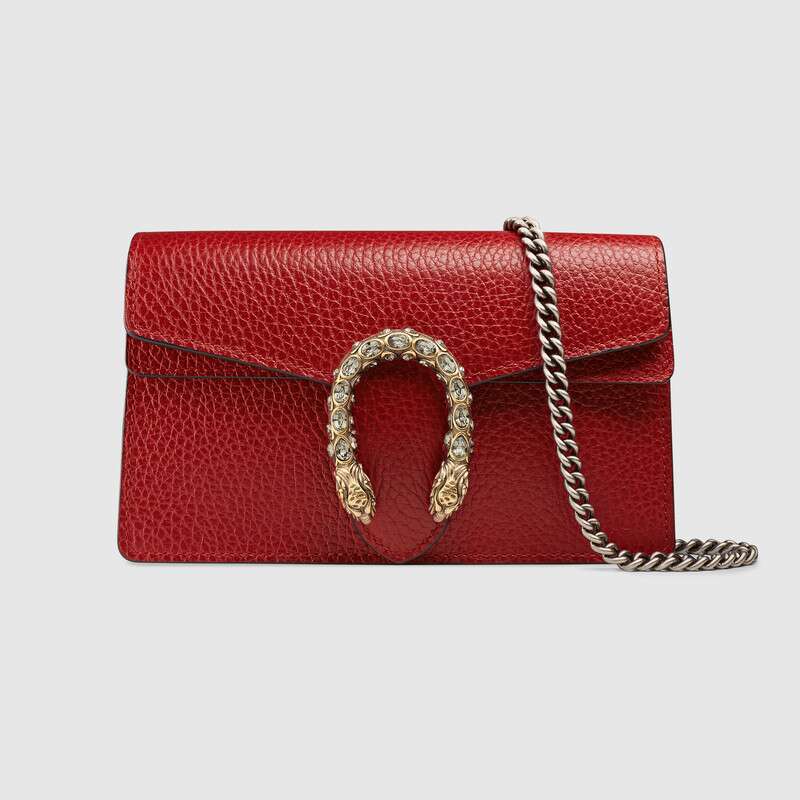 Gucci Dionysus Super Mini Red Leather Bag Gucci