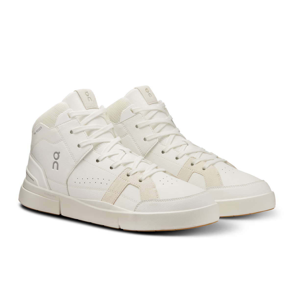 On Running Men's The Roger Clubhouse Mid Shoes - White / Sand On Running