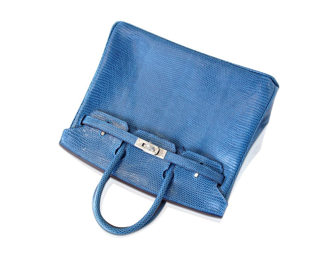 Hermès Birkin 25 Bag Mykonos Lizard PHW - Crowned Bag