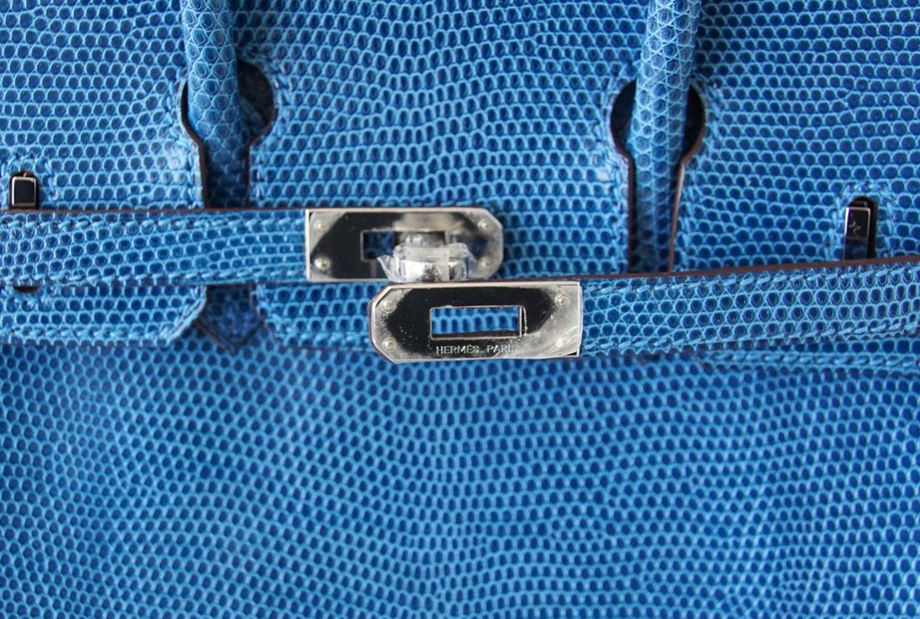 Hermès Birkin 25 Bag Mykonos Lizard PHW - Crowned Bag