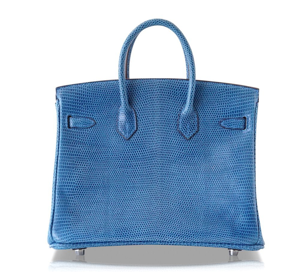 Hermès Birkin 25 Bag Mykonos Lizard PHW - Crowned Bag