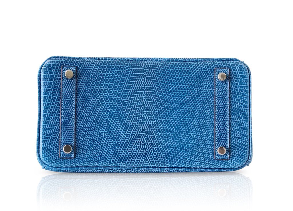 Hermès Birkin 25 Bag Mykonos Lizard PHW - Crowned Bag