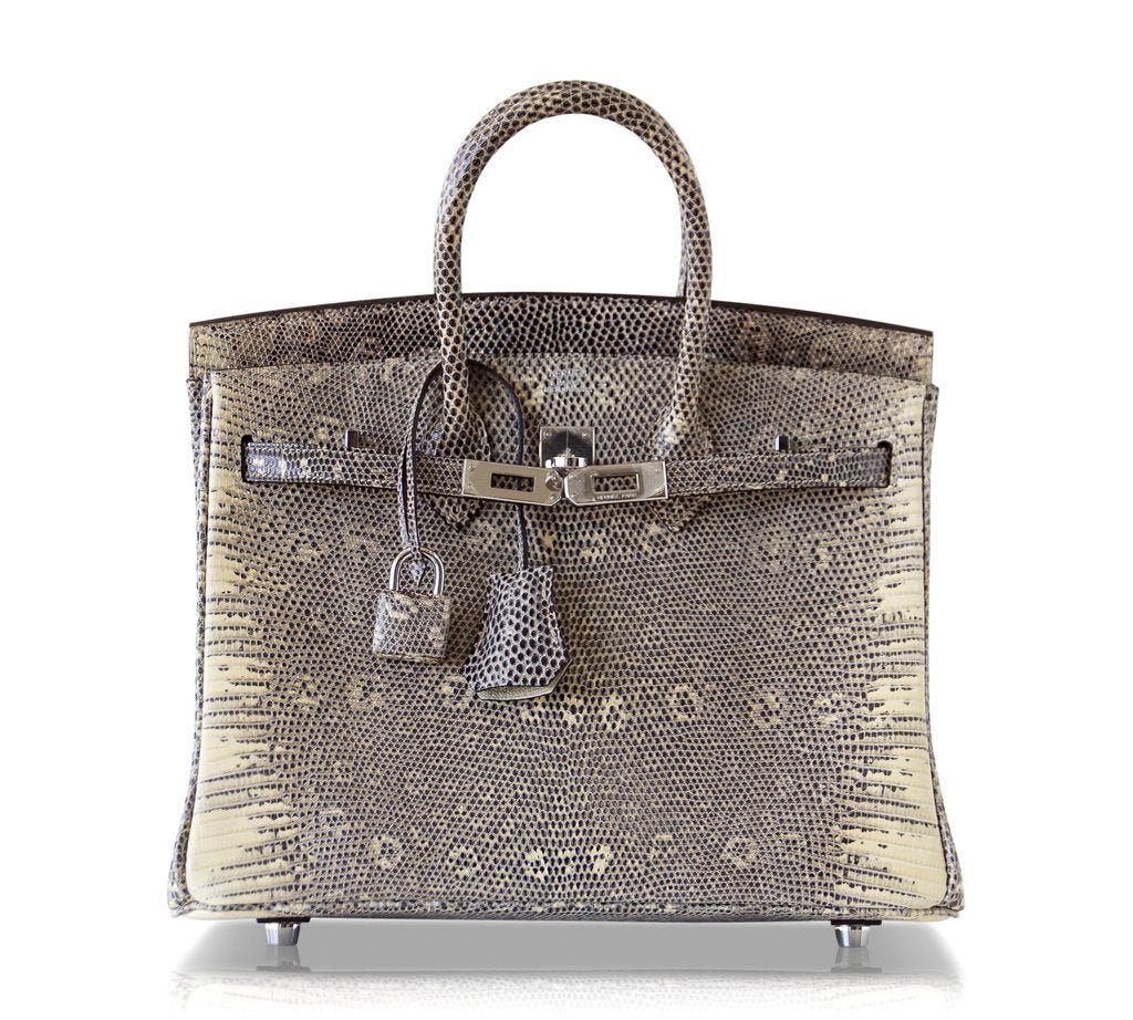 Hermès Birkin 25 Bag Ombre Lizard PHW - Crowned Bag