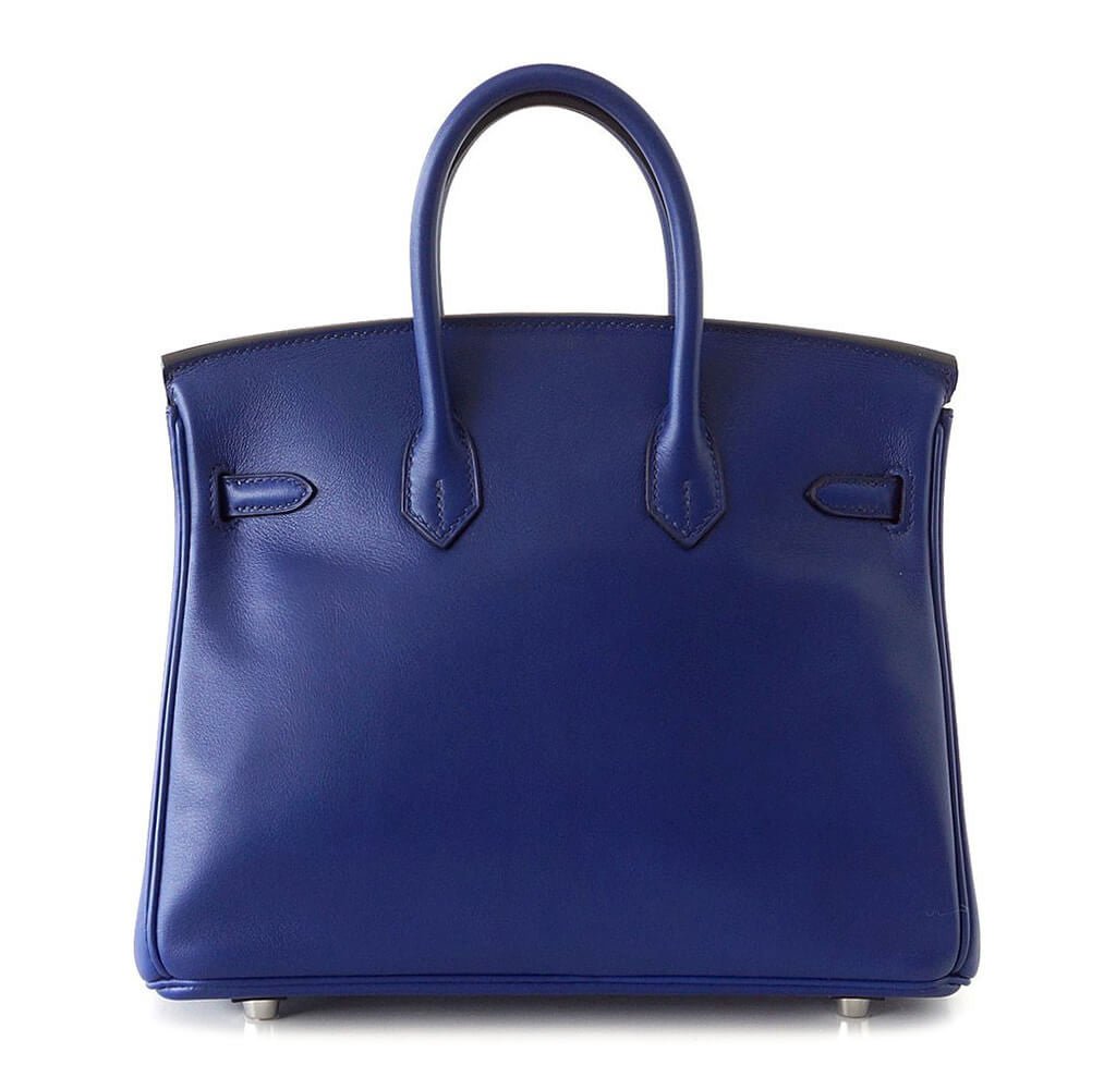 Hermès Birkin 25 Bleu Saphir Bag Swift Palladium - Crowned Bag