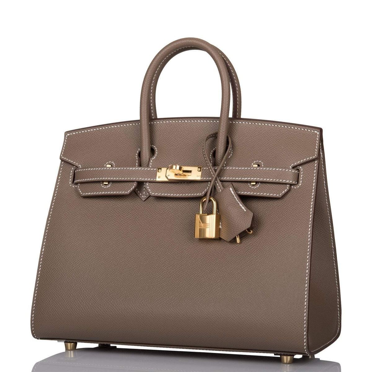 Hermes Birkin Sellier 25 Etoupe Epsom Gold Hardware Hermes