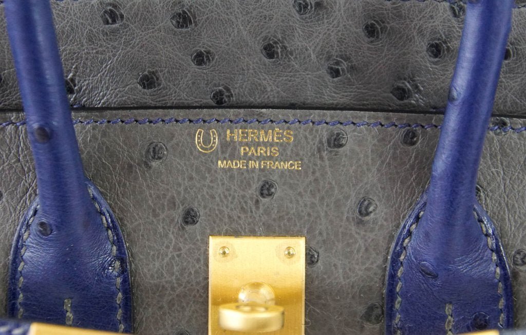 Hermès Birkin 25 HSS Two-Tone Ostrich Bag - Crowned Bag