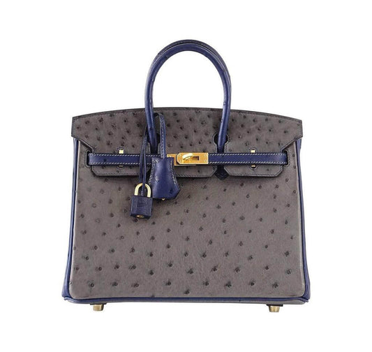 Hermès Birkin 25 HSS Two-Tone Ostrich Bag - Crowned Bag
