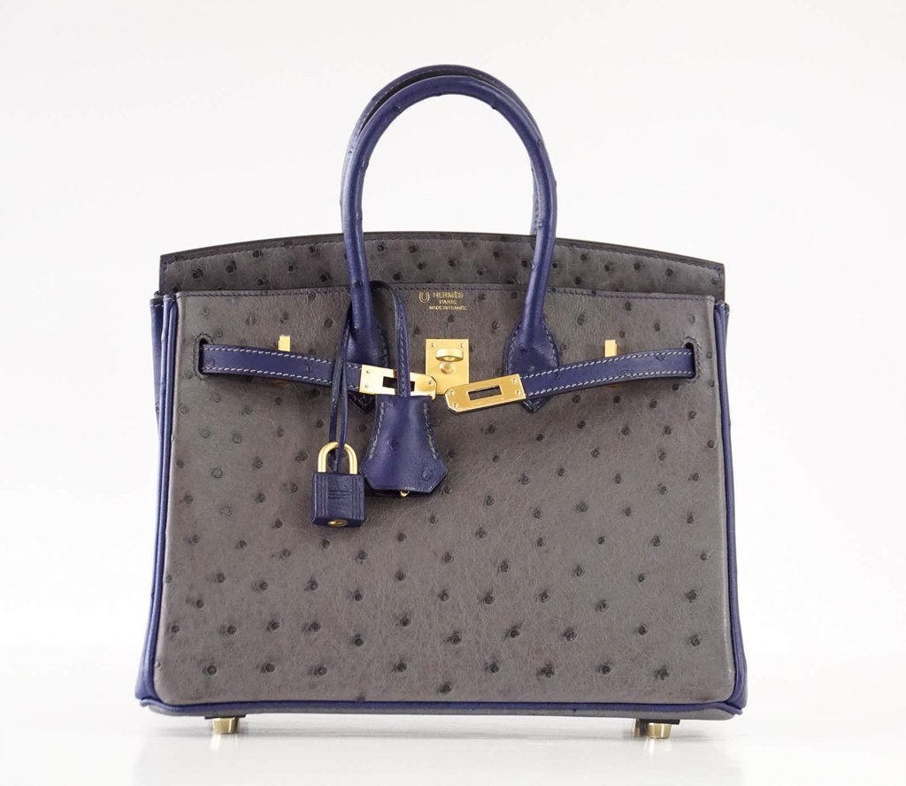 Hermès Birkin 25 HSS Two-Tone Ostrich Bag - Crowned Bag