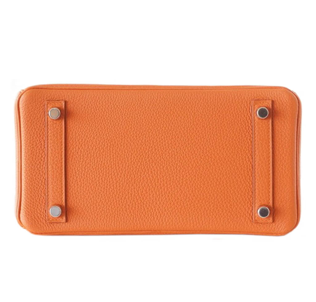 Hermès Birkin 25 Bag H Orange Togo Leather Crowned Bag