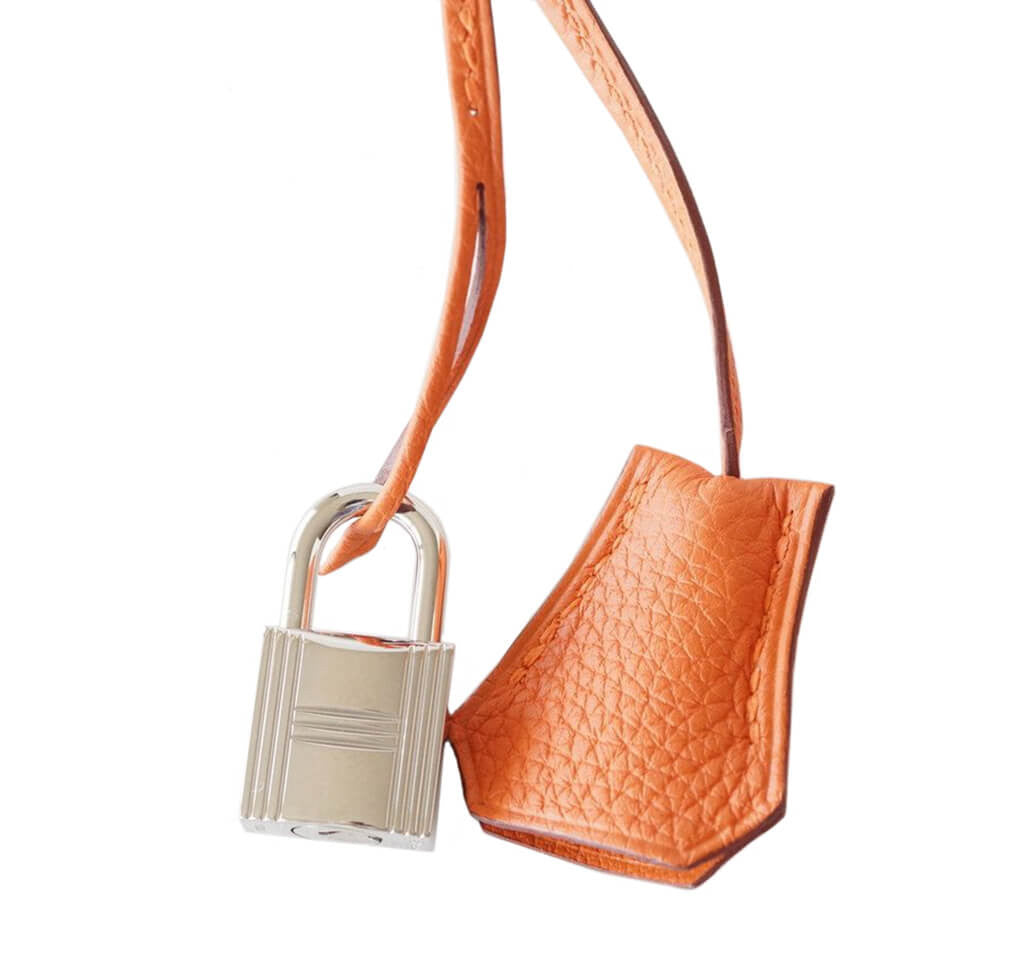 Hermès Birkin 25 Bag H Orange Togo Leather Crowned Bag