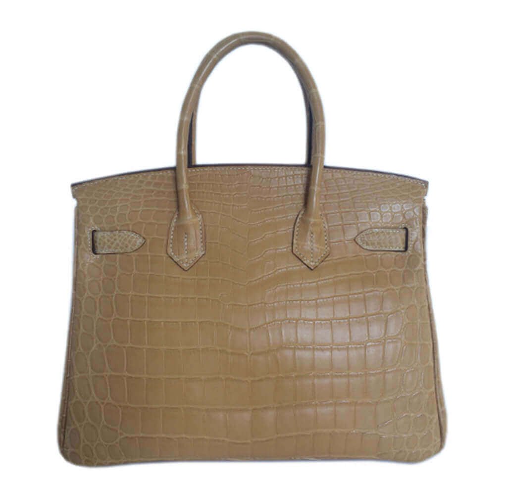 Hermès Birkin 30 Bag Paille Niloticus Crocodile - Crowned Bag