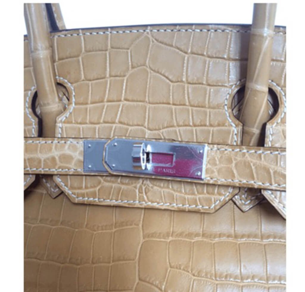Hermès Birkin 30 Bag Paille Niloticus Crocodile - Crowned Bag