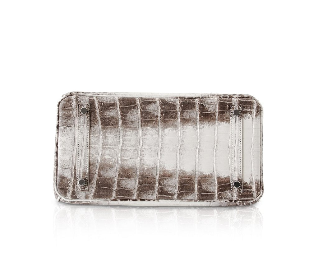 Hermès Birkin 30 Blanc Himalaya Crocodile PHW - Crowned Bag