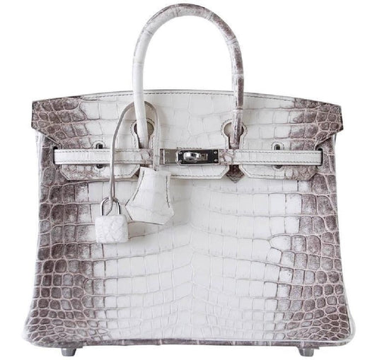 Hermès Birkin 30 Blanc Himalaya Crocodile PHW - Crowned Bag