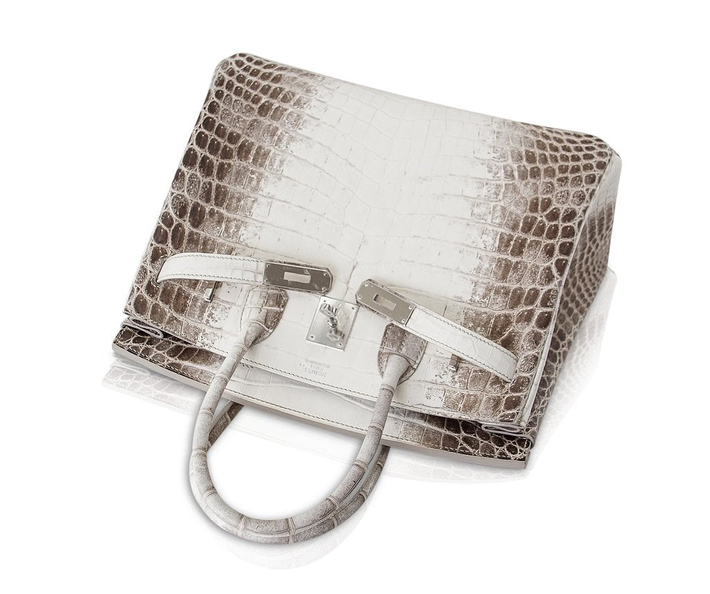 Hermès Birkin 30 Blanc Himalaya Crocodile PHW - Crowned Bag