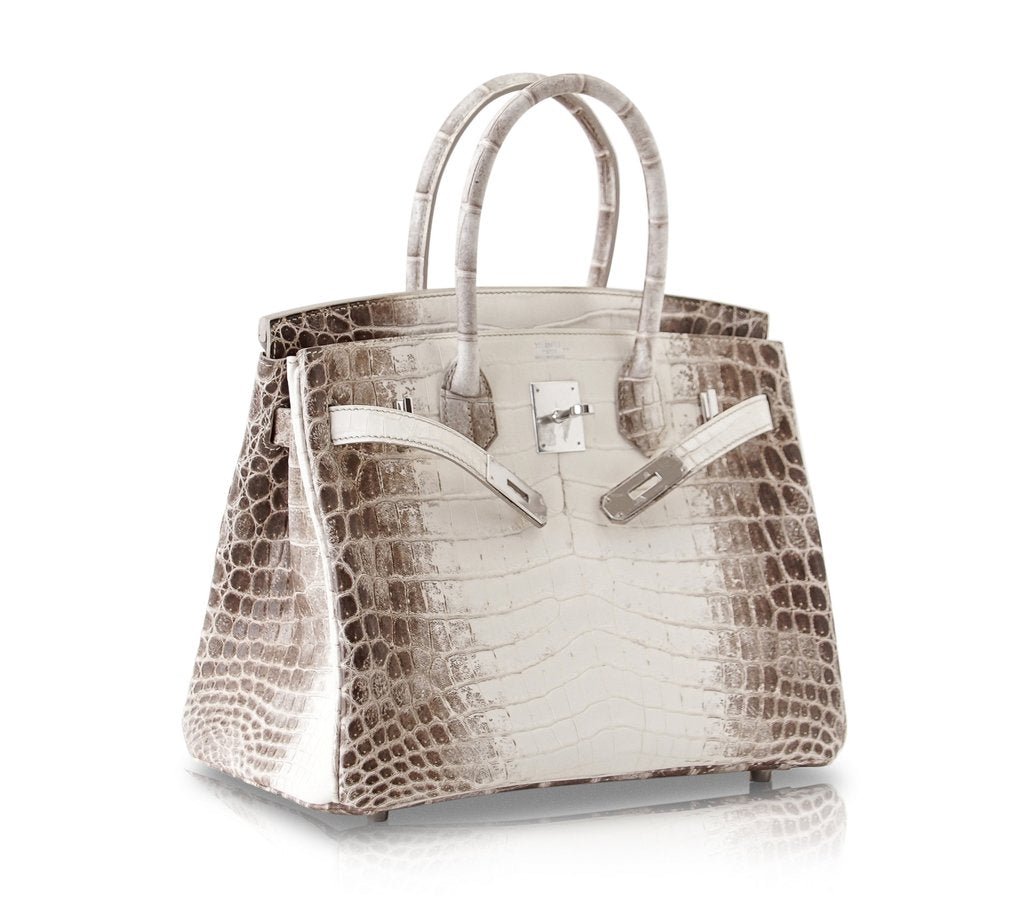 Hermès Birkin 30 Blanc Himalaya Crocodile PHW - Crowned Bag