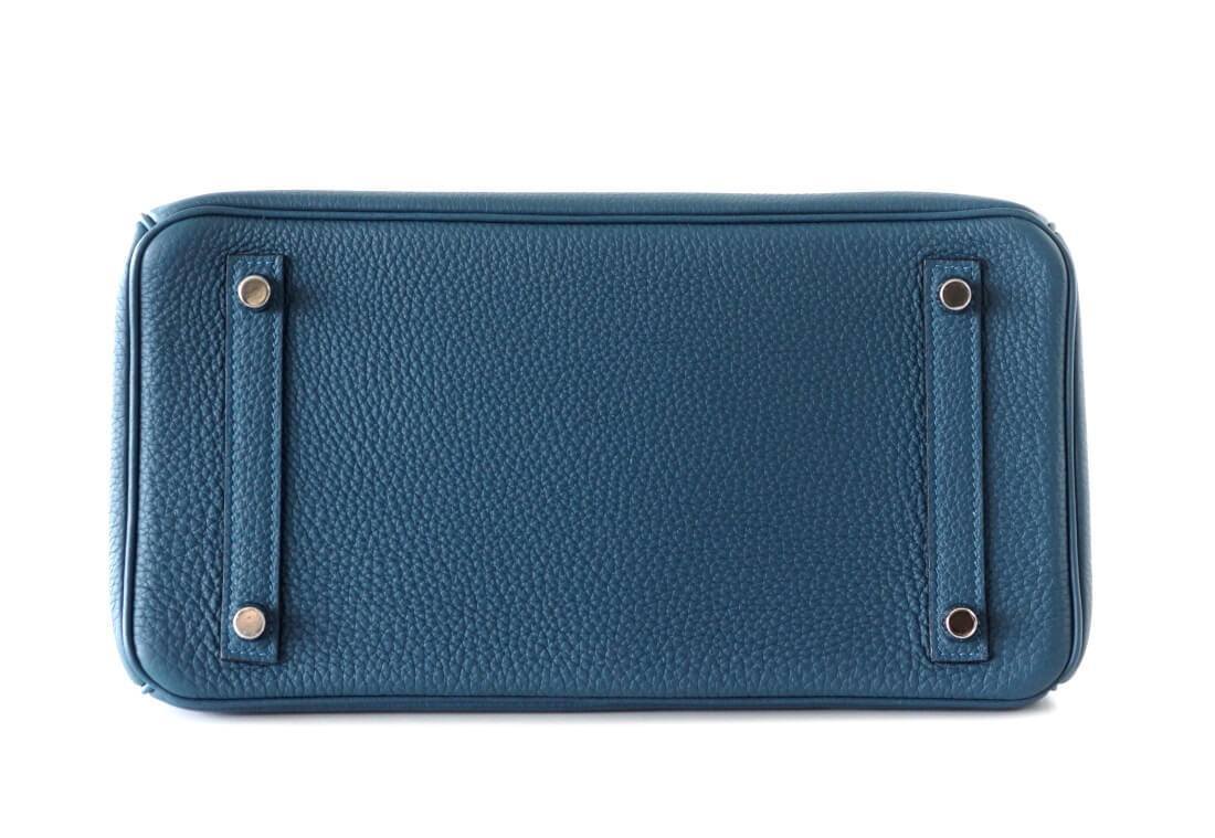 Hermès Birkin Bag 30 Bleu Colvert Togo PHW Crowned Bag