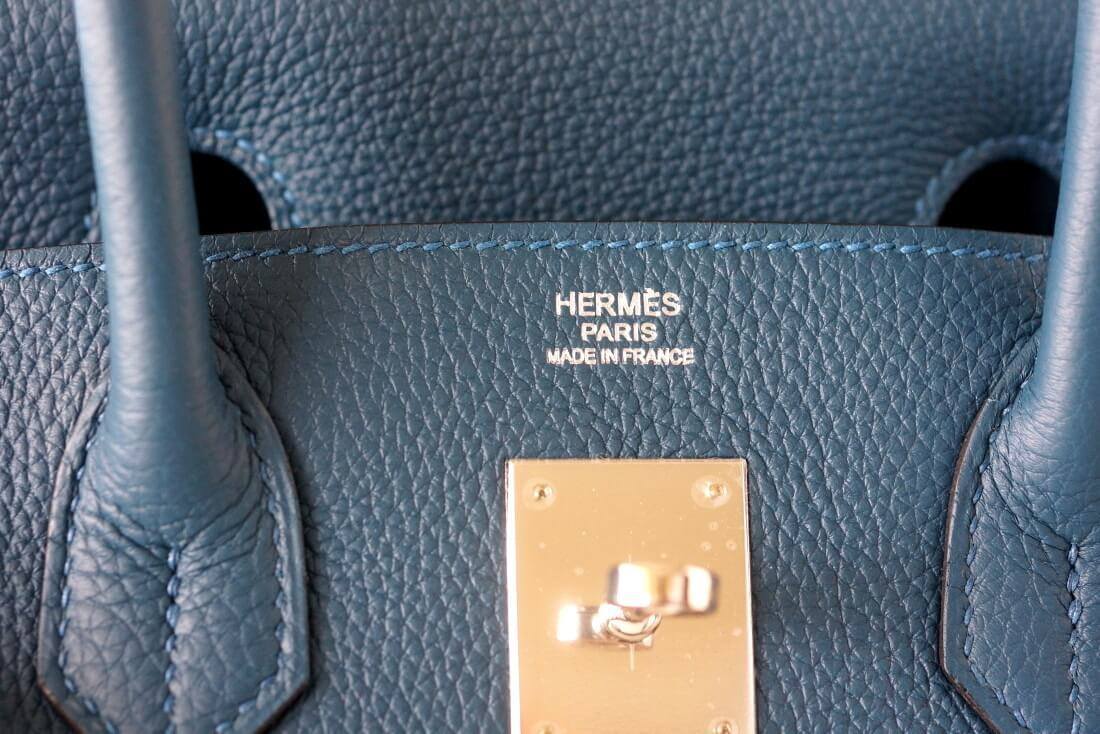 Hermès Birkin Bag 30 Bleu Colvert Togo PHW Crowned Bag