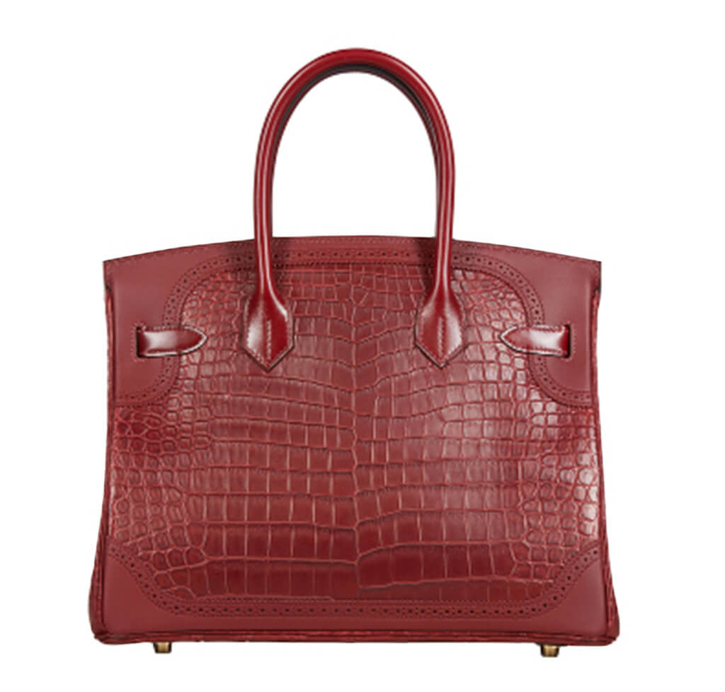 Hermès Ghillies Birkin 30 Bag Bourgogne Crowned Bag