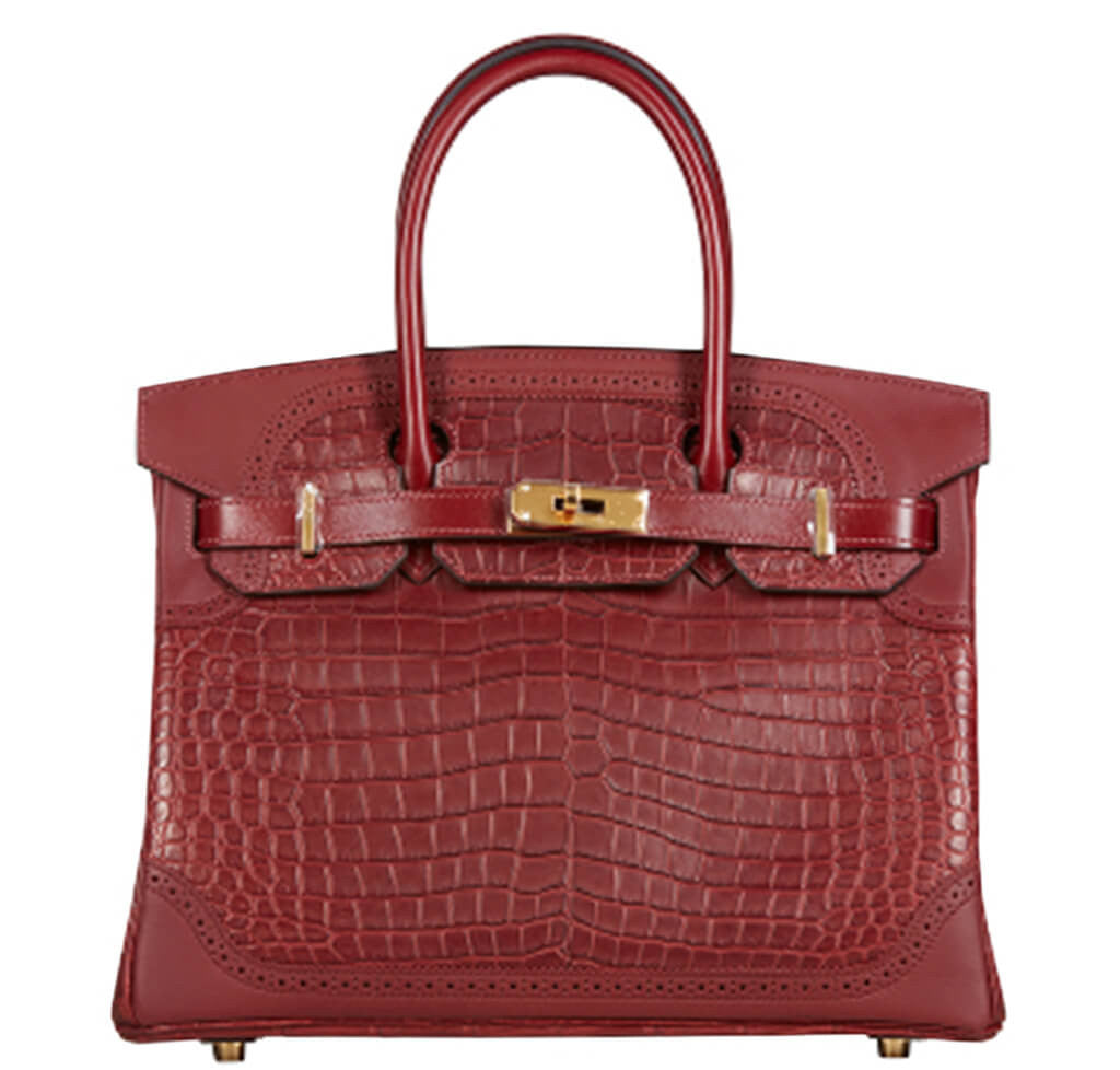 Hermès Ghillies Birkin 30 Bag Bourgogne Crowned Bag