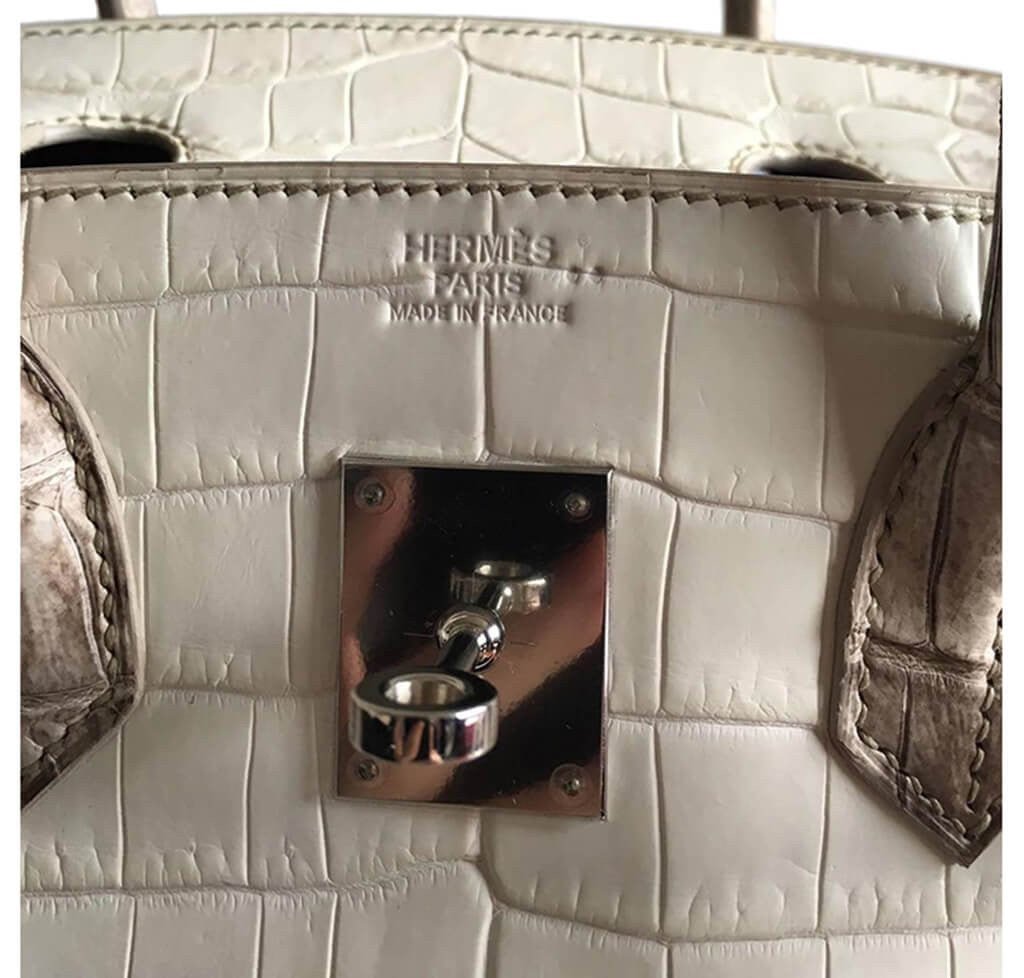 Hermès Birkin 30 Himalayan Niloticus Crocodile Bag - Crowned Bag