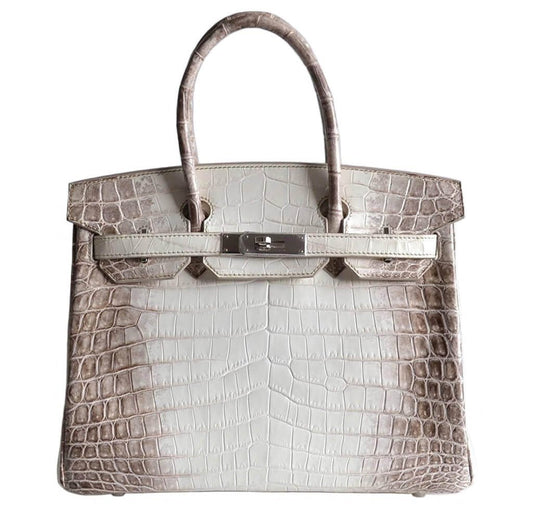 Hermès Birkin 30 Himalayan Niloticus Crocodile Bag - Crowned Bag