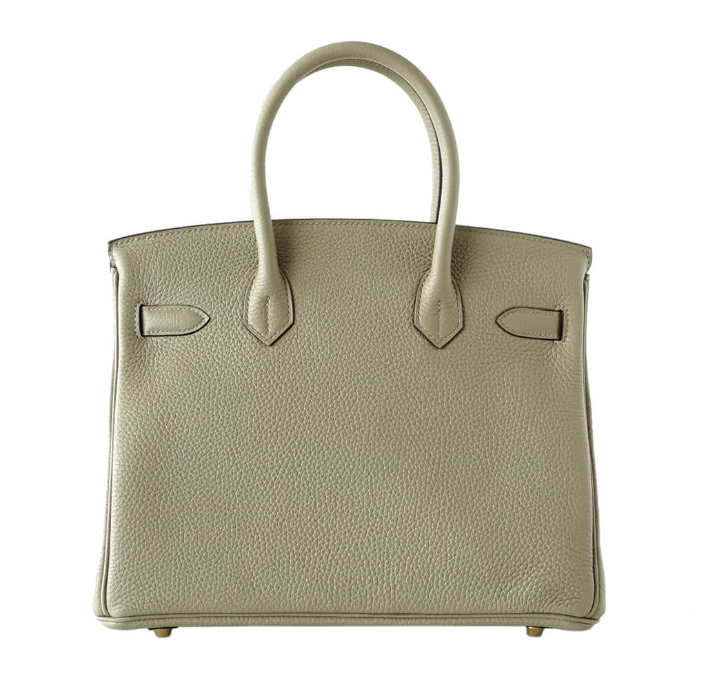 Hermès Birkin 30 Bag Sage Clemence Leather Crowned Bag