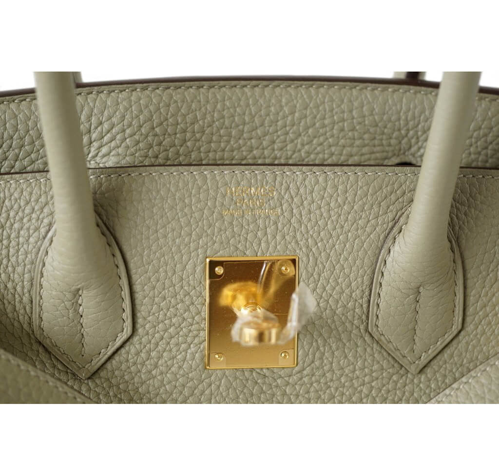Hermès Birkin 30 Bag Sage Clemence Leather Crowned Bag