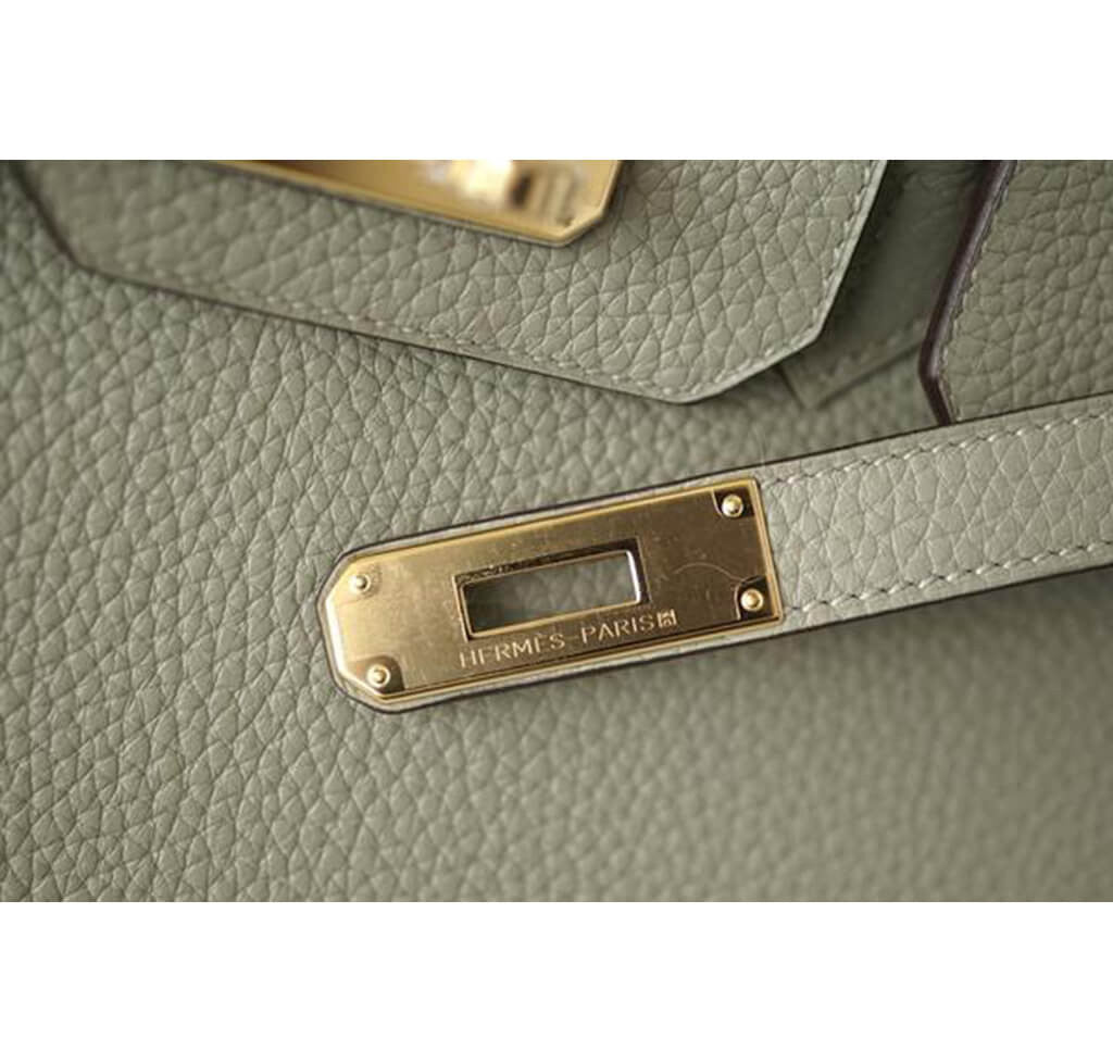 Hermès Birkin 30 Bag Sage Clemence Leather Crowned Bag