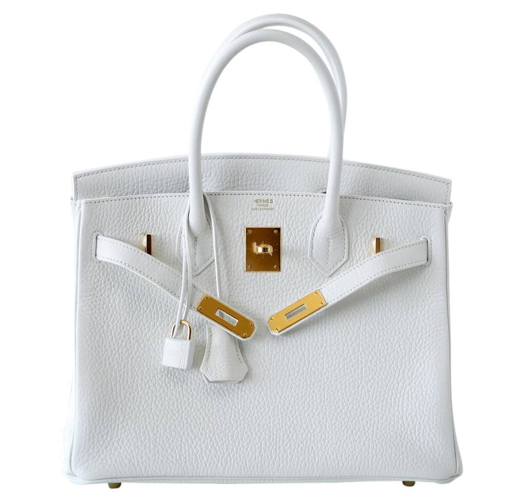 Hermès Birkin 30 White Bag GHW Crowned Bag