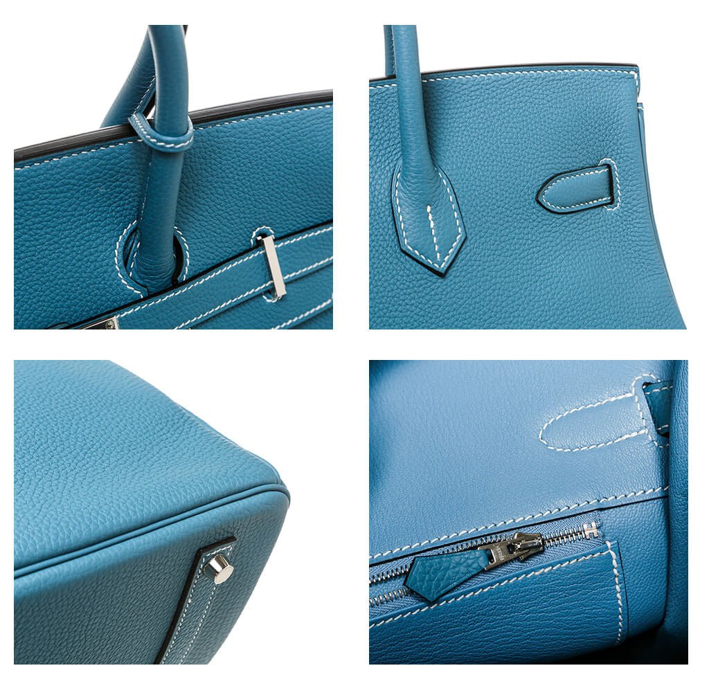 Hermès Birkin 35 Bag Blue Jean Togo - Crowned Bag