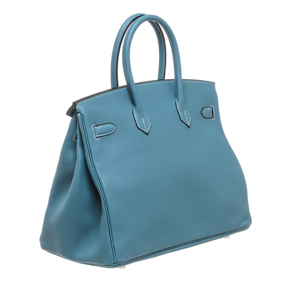 Hermès Birkin 35 Bag Blue Jean Togo - Crowned Bag