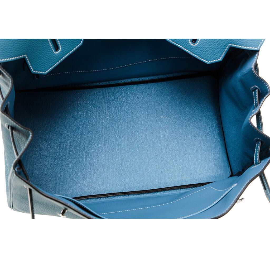Hermès Birkin 35 Bag Blue Jean Togo - Crowned Bag