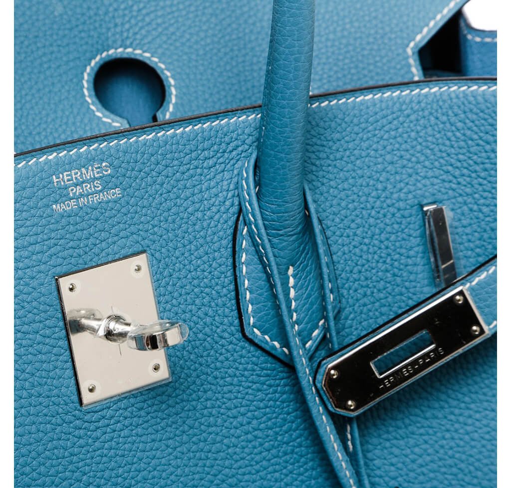 Hermès Birkin 35 Bag Blue Jean Togo - Crowned Bag