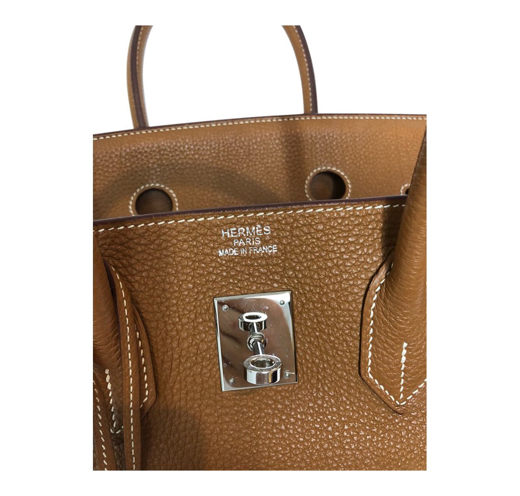 Hermès Birkin 35 Bag Gold Togo PHW - Crowned Bag