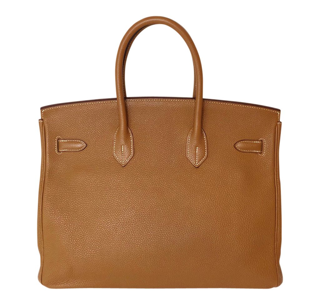 Hermès Birkin 35 Bag Gold Togo PHW - Crowned Bag