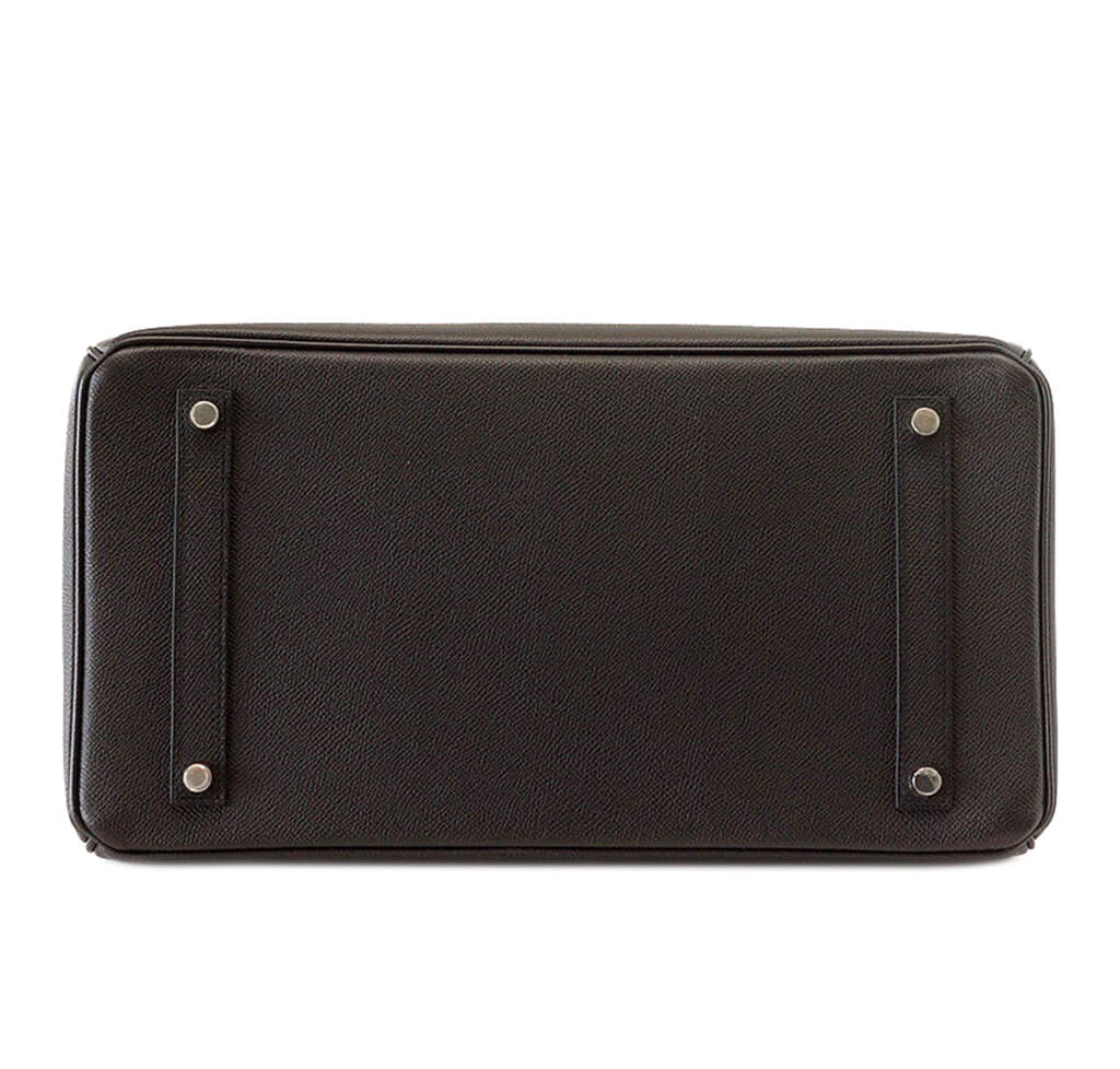 Hermès Birkin 35 Bag Black Epsom PHW Crowned Bag