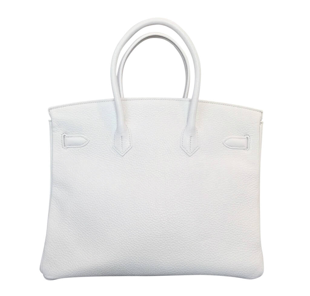 Hermès Birkin 35 Bag Blanc Taurillon Clemence Crowned Bag