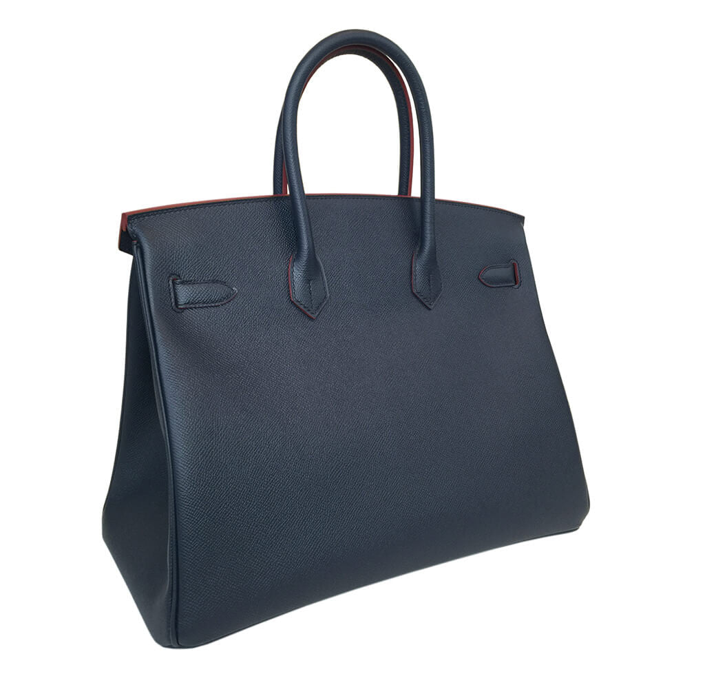 Hermès Birkin Bag Bleu Indigo Bi-Color Crowned Bag