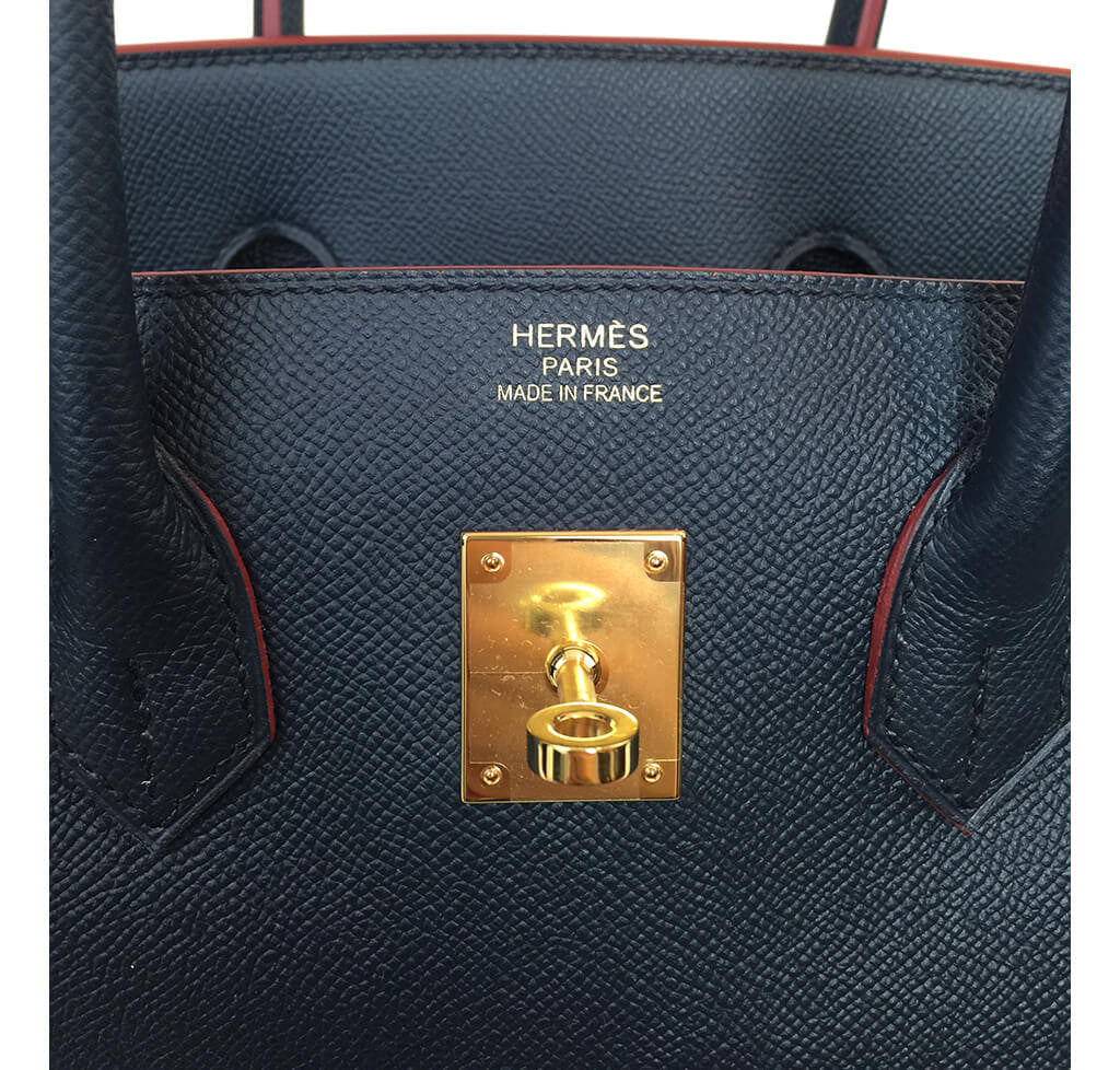 Hermès Birkin Bag Bleu Indigo Bi-Color Crowned Bag