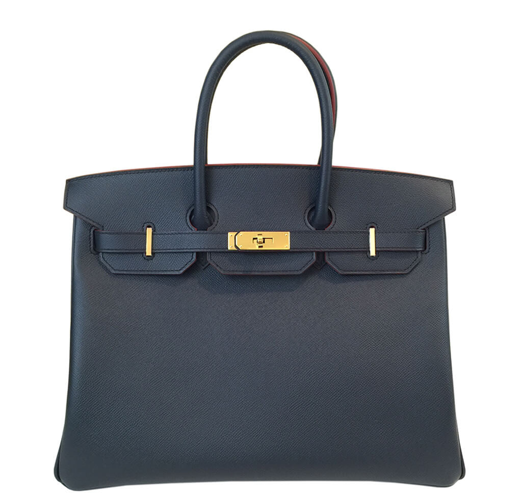 Hermès Birkin Bag Bleu Indigo Bi-Color Crowned Bag