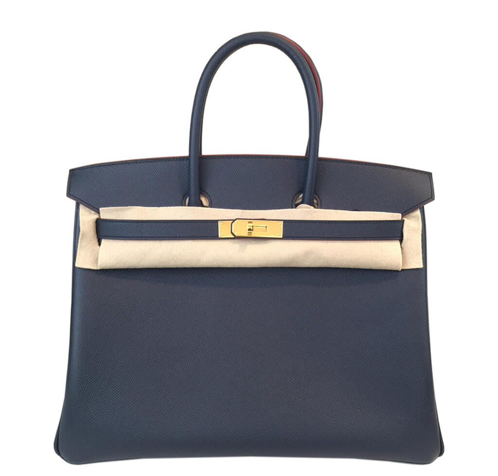 Hermès Birkin Bag Bleu Indigo Bi-Color Crowned Bag