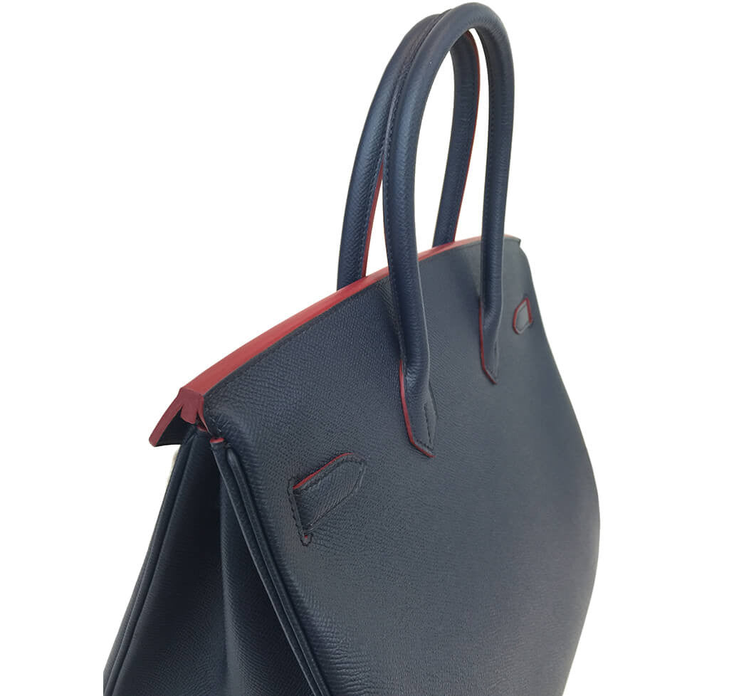Hermès Birkin Bag Bleu Indigo Bi-Color Crowned Bag