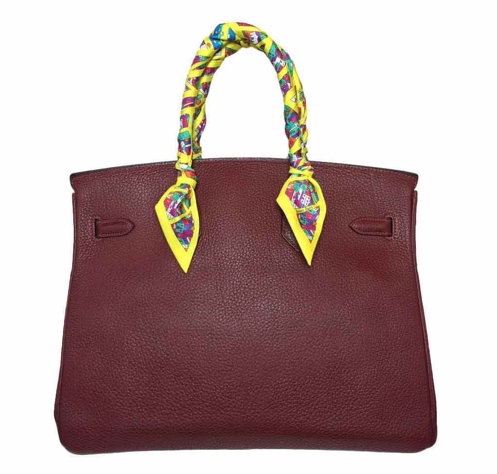 Hermes Birkin 35 Sienne Togo Leather Palladium Hardware BagAg