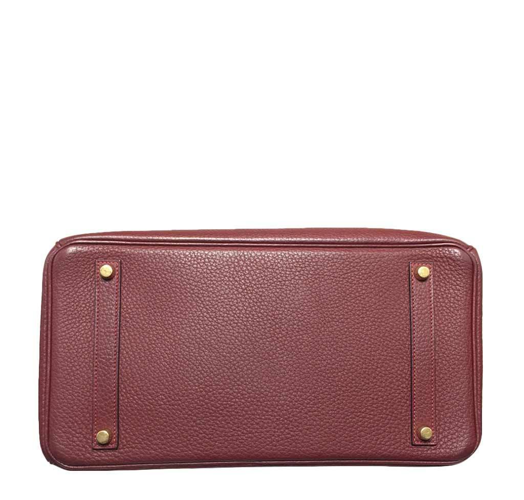 Hermes Birkin 35 Sienne Togo Leather Palladium Hardware BagAg