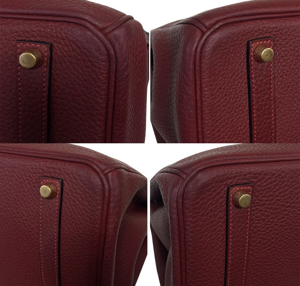 Hermes Birkin 35 Sienne Togo Leather Palladium Hardware BagAg